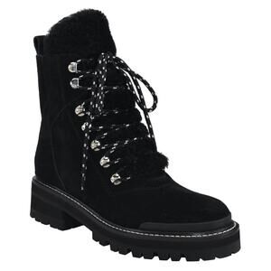 Marc Fisher Black Izzie Lugsole Ankle Boot 9.5